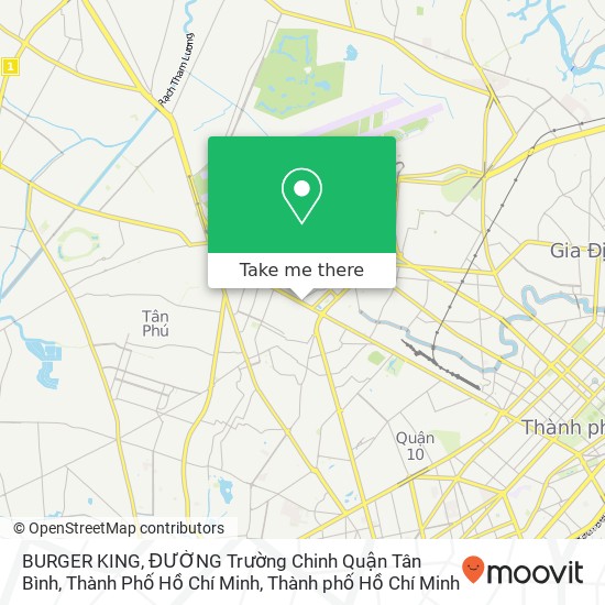 Bản đồ BURGER KING, ĐƯỜNG Trường Chinh Quận Tân Bình, Thành Phố Hồ Chí Minh