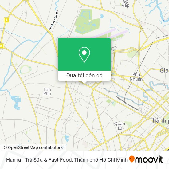 Bản đồ Hanna - Trà Sữa & Fast Food