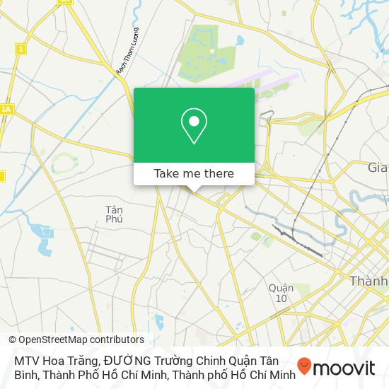 Bản đồ MTV Hoa Trăng, ĐƯỜNG Trường Chinh Quận Tân Bình, Thành Phố Hồ Chí Minh