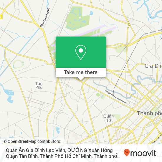 Bản đồ Quán Ăn Gia Đình Lạc Viên, ĐƯỜNG Xuân Hồng Quận Tân Bình, Thành Phố Hồ Chí Minh