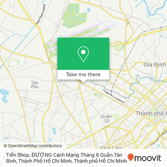 Bản đồ Tiến Shop, ĐƯỜNG Cách Mạng Tháng 8 Quận Tân Bình, Thành Phố Hồ Chí Minh