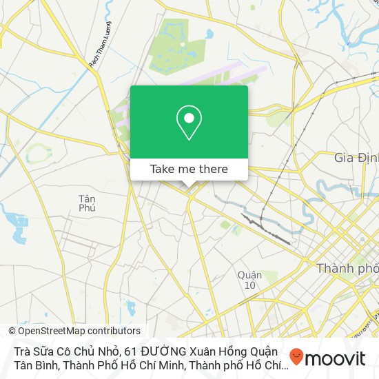 Bản đồ Trà Sữa Cô Chủ Nhỏ, 61 ĐƯỜNG Xuân Hồng Quận Tân Bình, Thành Phố Hồ Chí Minh