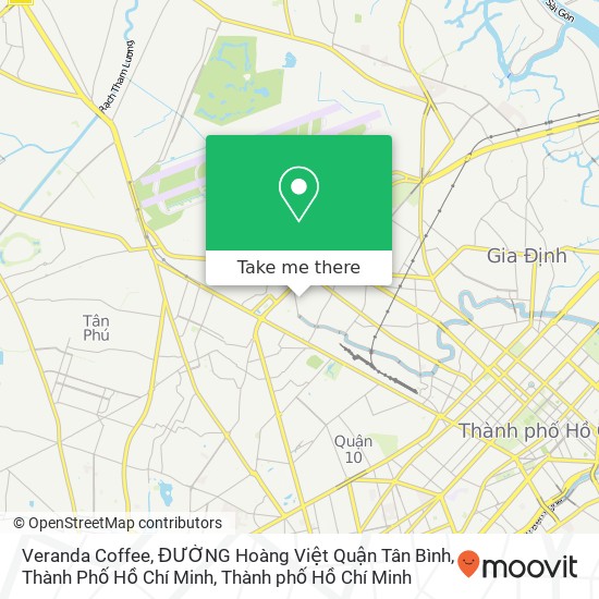 Bản đồ Veranda Coffee, ĐƯỜNG Hoàng Việt Quận Tân Bình, Thành Phố Hồ Chí Minh