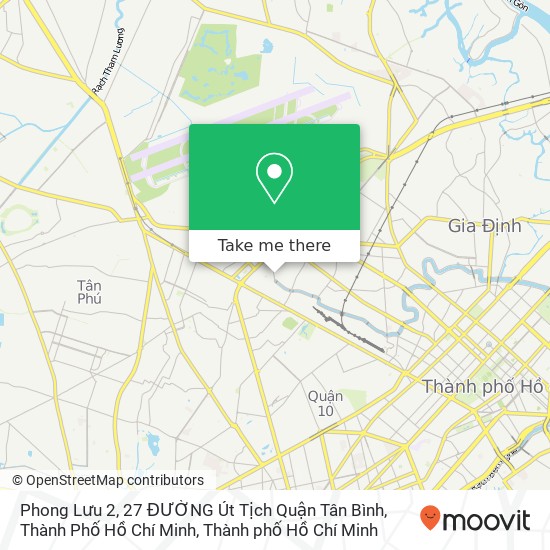 Bản đồ Phong Lưu 2, 27 ĐƯỜNG Út Tịch Quận Tân Bình, Thành Phố Hồ Chí Minh