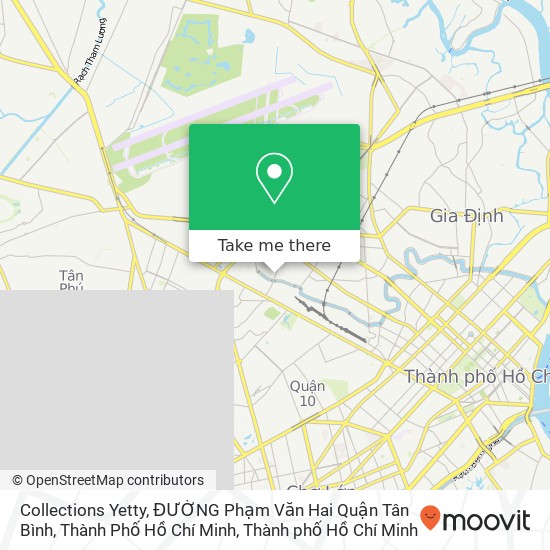 Bản đồ Collections Yetty, ĐƯỜNG Phạm Văn Hai Quận Tân Bình, Thành Phố Hồ Chí Minh