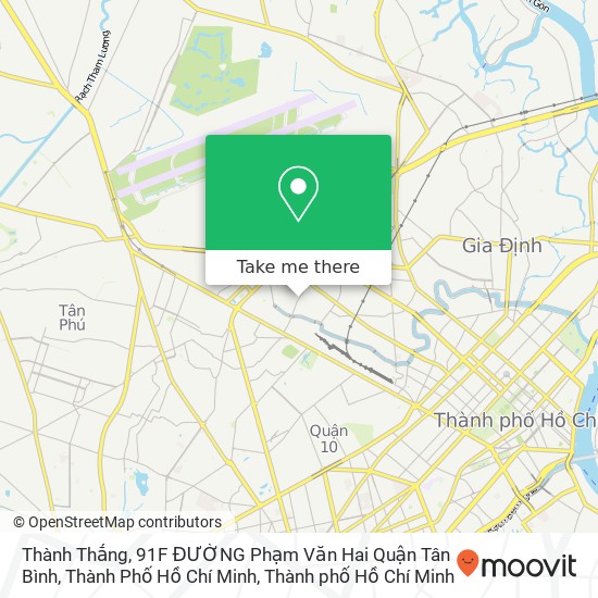 Bản đồ Thành Thắng, 91F ĐƯỜNG Phạm Văn Hai Quận Tân Bình, Thành Phố Hồ Chí Minh