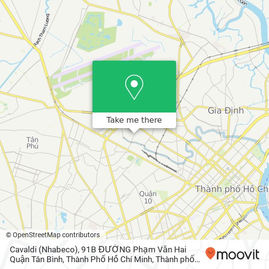 Bản đồ Cavaldi (Nhabeco), 91B ĐƯỜNG Phạm Văn Hai Quận Tân Bình, Thành Phố Hồ Chí Minh