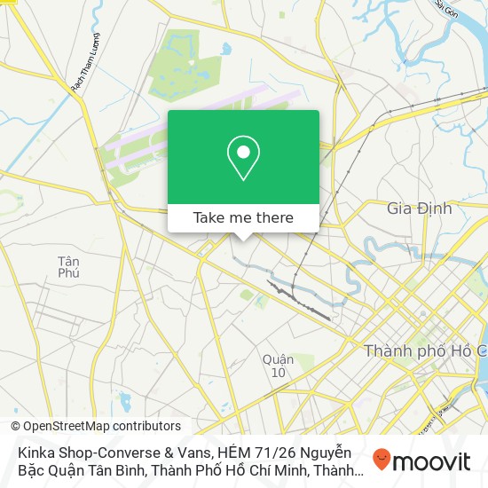 Bản đồ Kinka Shop-Converse & Vans, HẺM 71 / 26 Nguyễn Bặc Quận Tân Bình, Thành Phố Hồ Chí Minh