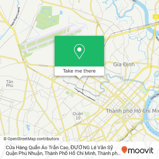 Bản đồ Cửa Hàng Quần Áo Trần Cao, ĐƯỜNG Lê Văn Sỹ Quận Phú Nhuận, Thành Phố Hồ Chí Minh
