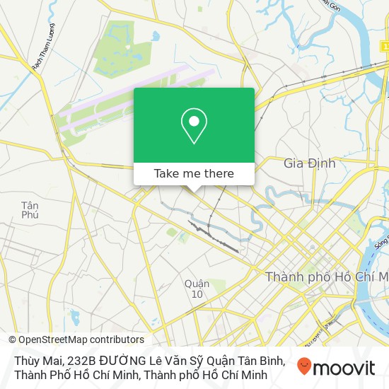 Bản đồ Thùy Mai, 232B ĐƯỜNG Lê Văn Sỹ Quận Tân Bình, Thành Phố Hồ Chí Minh