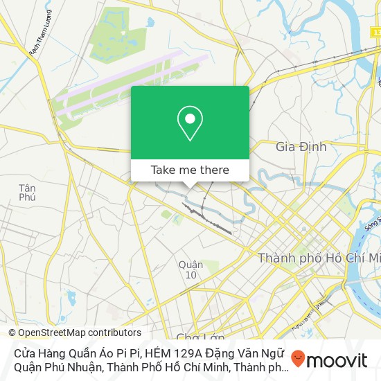 Bản đồ Cửa Hàng Quần Áo Pi Pi, HẺM 129A Đặng Văn Ngữ Quận Phú Nhuận, Thành Phố Hồ Chí Minh