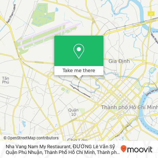 Bản đồ Nha Vang Nam My Restaurant, ĐƯỜNG Lê Văn Sỹ Quận Phú Nhuận, Thành Phố Hồ Chí Minh