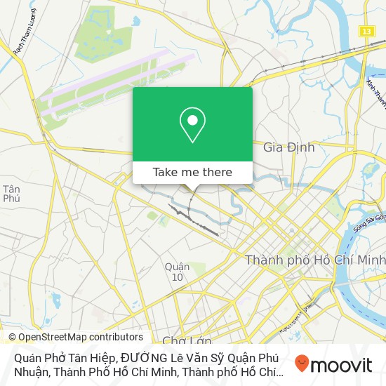 Bản đồ Quán Phở Tân Hiệp, ĐƯỜNG Lê Văn Sỹ Quận Phú Nhuận, Thành Phố Hồ Chí Minh