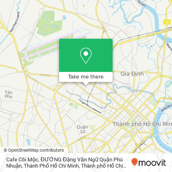 Bản đồ Cafe Cõi Mộc, ĐƯỜNG Đặng Văn Ngữ Quận Phú Nhuận, Thành Phố Hồ Chí Minh