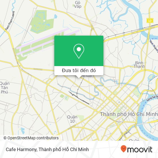 Bản đồ Cafe Harmony, HẺM 3 Hoàng Diệu Quận Phú Nhuận, Thành Phố Hồ Chí Minh