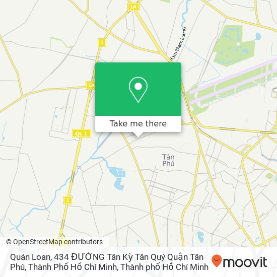 Bản đồ Quán Loan, 434 ĐƯỜNG Tân Kỳ Tân Quý Quận Tân Phú, Thành Phố Hồ Chí Minh