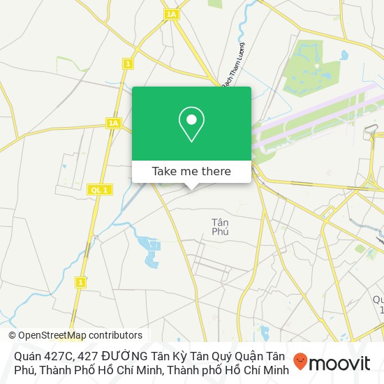 Bản đồ Quán 427C, 427 ĐƯỜNG Tân Kỳ Tân Quý Quận Tân Phú, Thành Phố Hồ Chí Minh