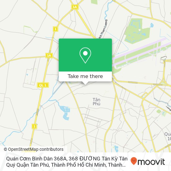 Bản đồ Quán Cơm Bình Dân 368A, 368 ĐƯỜNG Tân Kỳ Tân Quý Quận Tân Phú, Thành Phố Hồ Chí Minh
