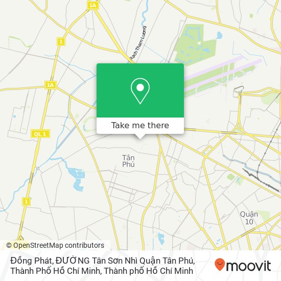 Bản đồ Đồng Phát, ĐƯỜNG Tân Sơn Nhì Quận Tân Phú, Thành Phố Hồ Chí Minh