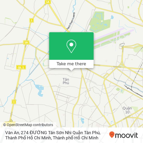 Bản đồ Vân An, 274 ĐƯỜNG Tân Sơn Nhì Quận Tân Phú, Thành Phố Hồ Chí Minh