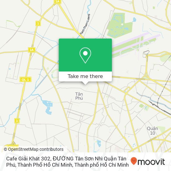 Bản đồ Cafe Giải Khát 302, ĐƯỜNG Tân Sơn Nhì Quận Tân Phú, Thành Phố Hồ Chí Minh