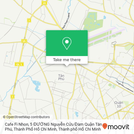 Bản đồ Cafe Fi Nhon, 5 ĐƯỜNG Nguyễn Cửu Đàm Quận Tân Phú, Thành Phố Hồ Chí Minh
