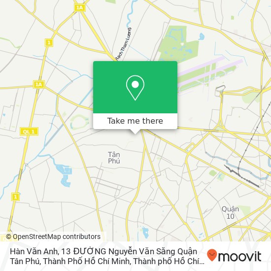 Bản đồ Hàn Văn Anh, 13 ĐƯỜNG Nguyễn Văn Săng Quận Tân Phú, Thành Phố Hồ Chí Minh