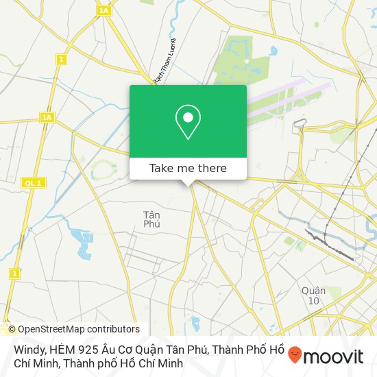 Bản đồ Windy, HẺM 925 Âu Cơ Quận Tân Phú, Thành Phố Hồ Chí Minh