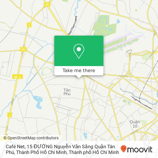Bản đồ Café Net, 15 ĐƯỜNG Nguyễn Văn Săng Quận Tân Phú, Thành Phố Hồ Chí Minh