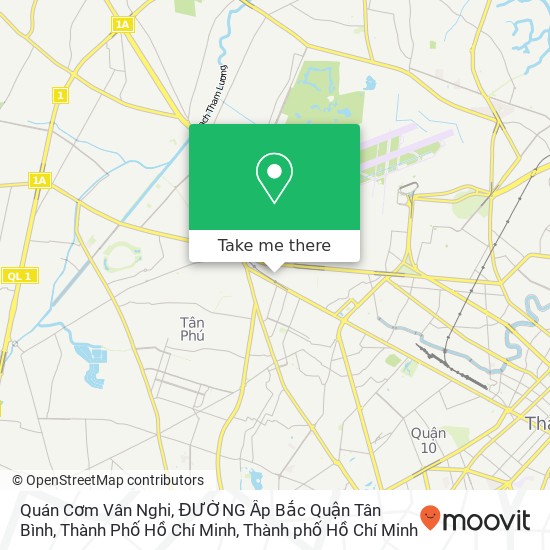 Bản đồ Quán Cơm Vân Nghi, ĐƯỜNG Ấp Bắc Quận Tân Bình, Thành Phố Hồ Chí Minh