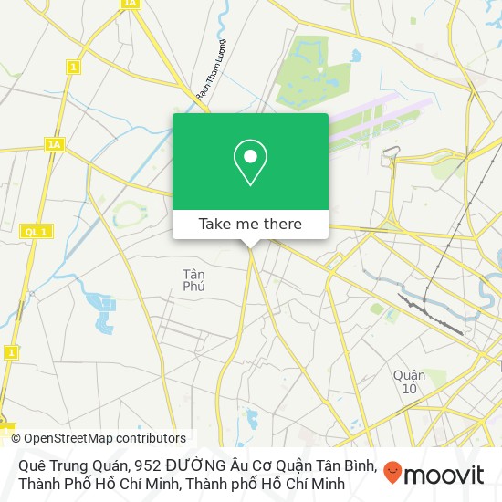 Bản đồ Quê Trung Quán, 952 ĐƯỜNG Âu Cơ Quận Tân Bình, Thành Phố Hồ Chí Minh