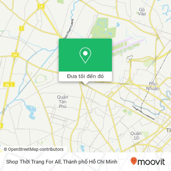 Bản đồ Shop Thời Trang For All, 433 ĐƯỜNG Trường Chinh Quận Tân Bình, Thành Phố Hồ Chí Minh