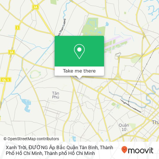 Bản đồ Xanh Trời, ĐƯỜNG Ấp Bắc Quận Tân Bình, Thành Phố Hồ Chí Minh