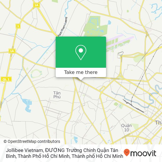 Bản đồ Jollibee Vietnam, ĐƯỜNG Trường Chinh Quận Tân Bình, Thành Phố Hồ Chí Minh