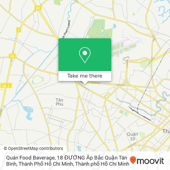 Bản đồ Quán Food Baverage, 18 ĐƯỜNG Ấp Bắc Quận Tân Bình, Thành Phố Hồ Chí Minh
