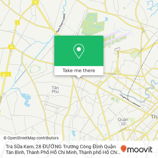 Bản đồ Trà Sữa Kem, 28 ĐƯỜNG Trương Công Định Quận Tân Bình, Thành Phố Hồ Chí Minh