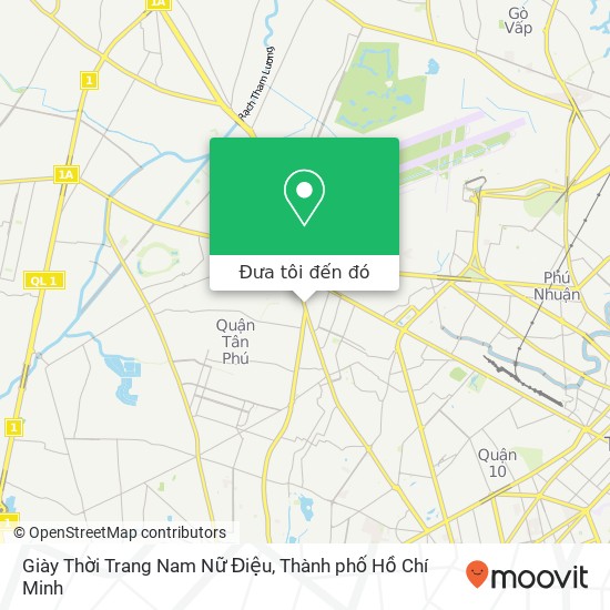 Bản đồ Giày Thời Trang Nam Nữ Điệu, 946 ĐƯỜNG Âu Cơ Quận Tân Bình, Thành Phố Hồ Chí Minh