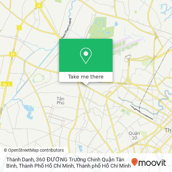 Bản đồ Thành Danh, 360 ĐƯỜNG Trường Chinh Quận Tân Bình, Thành Phố Hồ Chí Minh