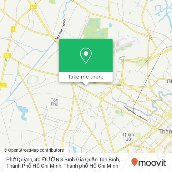 Bản đồ Phở Quỳnh, 40 ĐƯỜNG Bình Giã Quận Tân Bình, Thành Phố Hồ Chí Minh