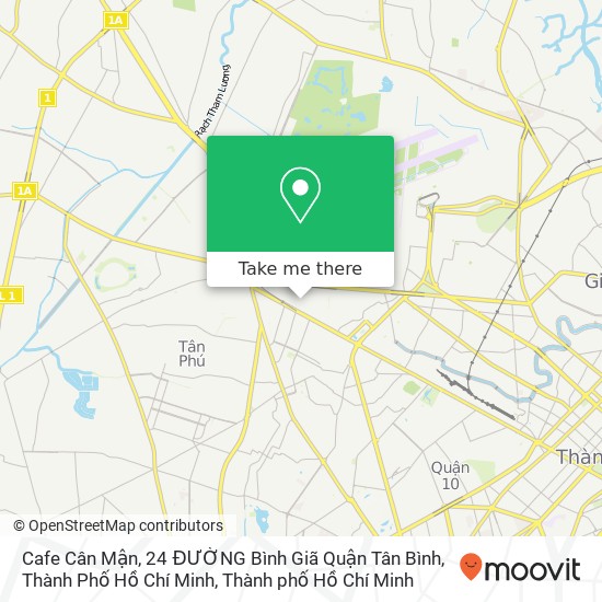 Bản đồ Cafe Cân Mận, 24 ĐƯỜNG Bình Giã Quận Tân Bình, Thành Phố Hồ Chí Minh