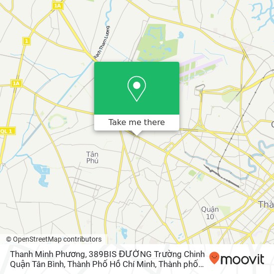 Bản đồ Thanh Minh Phương, 389BIS ĐƯỜNG Trường Chinh Quận Tân Bình, Thành Phố Hồ Chí Minh