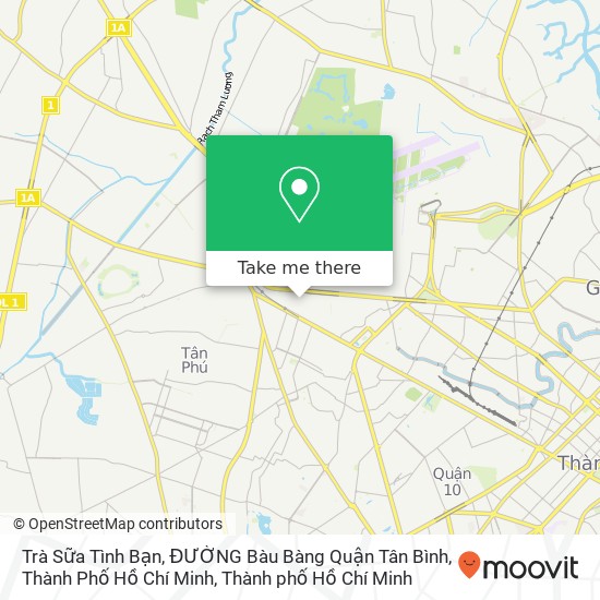 Bản đồ Trà Sữa Tình Bạn, ĐƯỜNG Bàu Bàng Quận Tân Bình, Thành Phố Hồ Chí Minh