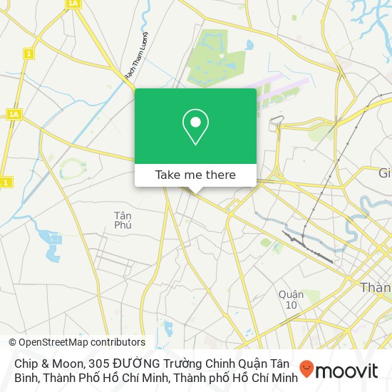 Bản đồ Chip & Moon, 305 ĐƯỜNG Trường Chinh Quận Tân Bình, Thành Phố Hồ Chí Minh