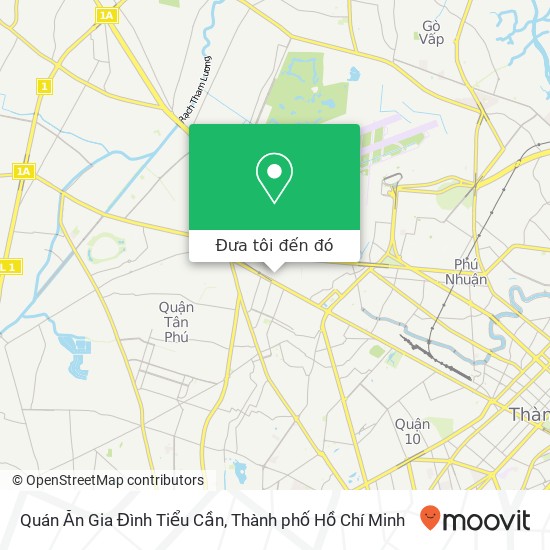 Bản đồ Quán Ăn Gia Đình Tiểu Cần, ĐƯỜNG Bình Giã Quận Tân Bình, Thành Phố Hồ Chí Minh