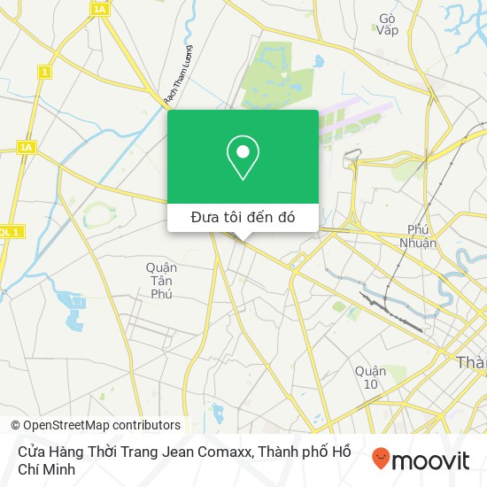 Bản đồ Cửa Hàng Thời Trang Jean Comaxx, ĐƯỜNG Trường Chinh Quận Tân Bình, Thành Phố Hồ Chí Minh