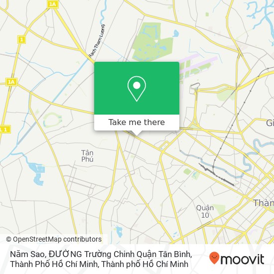 Bản đồ Năm Sao, ĐƯỜNG Trường Chinh Quận Tân Bình, Thành Phố Hồ Chí Minh