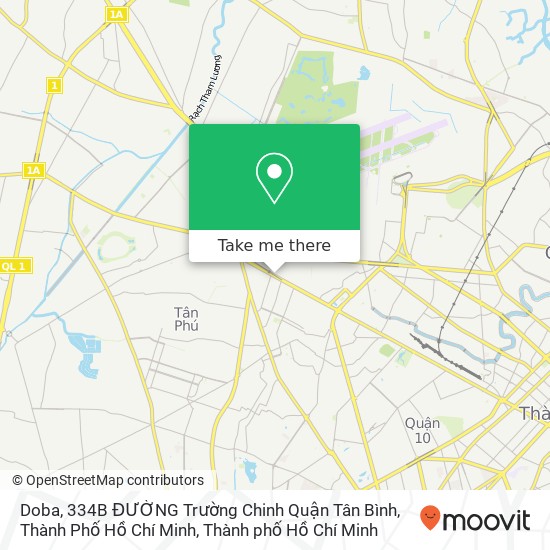 Bản đồ Doba, 334B ĐƯỜNG Trường Chinh Quận Tân Bình, Thành Phố Hồ Chí Minh