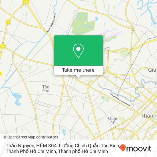 Bản đồ Thảo Nguyên, HẺM 304 Trường Chinh Quận Tân Bình, Thành Phố Hồ Chí Minh