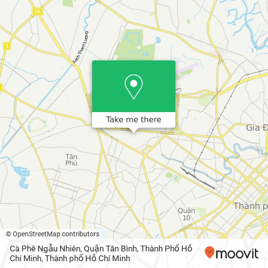 Bản đồ Cà Phê Ngẫu Nhiên, Quận Tân Bình, Thành Phố Hồ Chí Minh