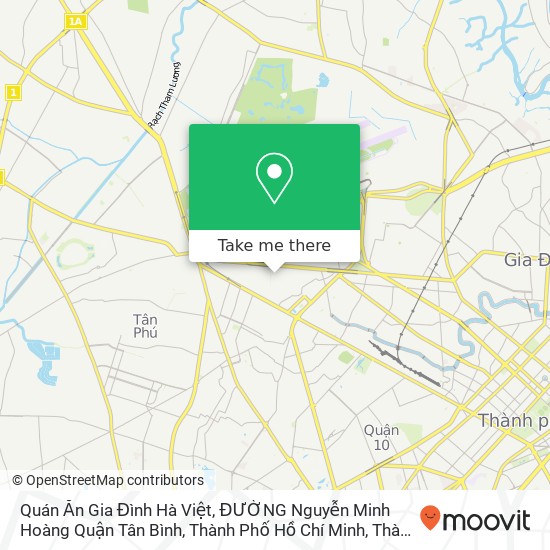 Bản đồ Quán Ăn Gia Đình Hà Việt, ĐƯỜNG Nguyễn Minh Hoàng Quận Tân Bình, Thành Phố Hồ Chí Minh